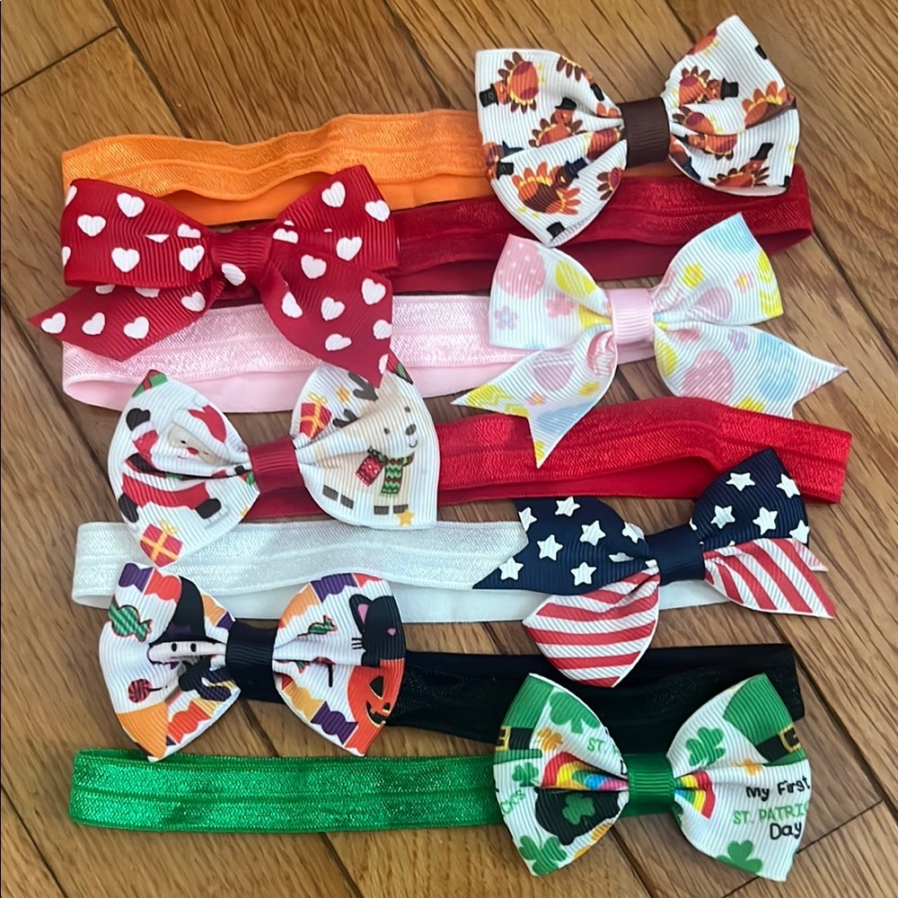 Infant holiday headband lot